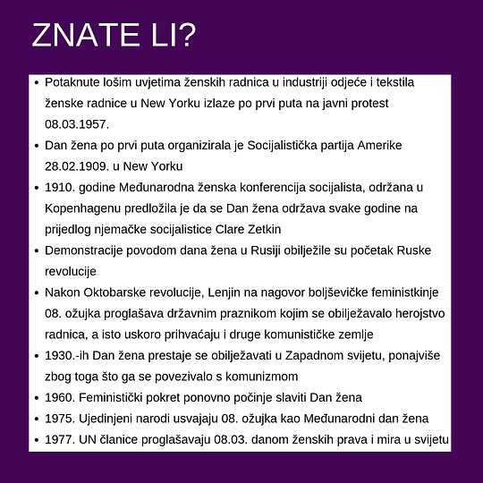 Dan žena - znate li